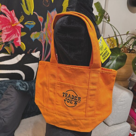 TRADER JOE's Halloween Trick-Or-Treat Canvas Mini Tote Bag, Orange, 2025 - Picture 6 of 10